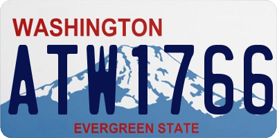 WA license plate ATW1766