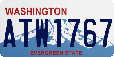 WA license plate ATW1767