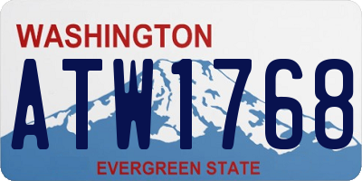 WA license plate ATW1768