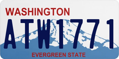 WA license plate ATW1771