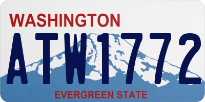 WA license plate ATW1772