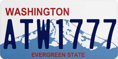WA license plate ATW1777