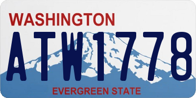 WA license plate ATW1778