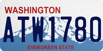 WA license plate ATW1780