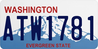 WA license plate ATW1781