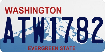 WA license plate ATW1782