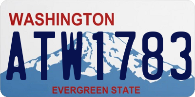 WA license plate ATW1783