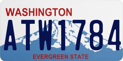 WA license plate ATW1784