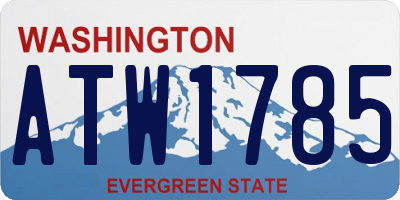 WA license plate ATW1785