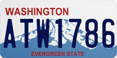 WA license plate ATW1786