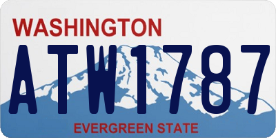 WA license plate ATW1787