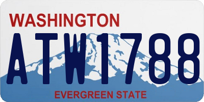 WA license plate ATW1788