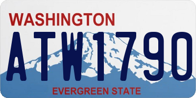 WA license plate ATW1790