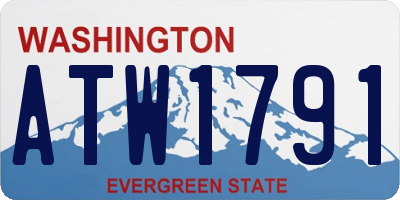 WA license plate ATW1791