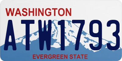 WA license plate ATW1793