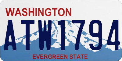 WA license plate ATW1794