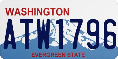 WA license plate ATW1796