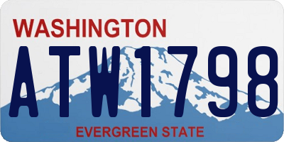 WA license plate ATW1798