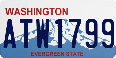 WA license plate ATW1799