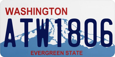 WA license plate ATW1806