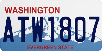 WA license plate ATW1807