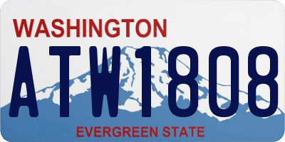 WA license plate ATW1808