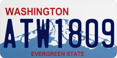 WA license plate ATW1809