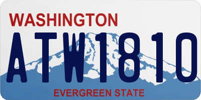 WA license plate ATW1810