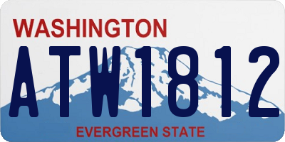 WA license plate ATW1812