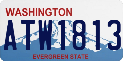 WA license plate ATW1813