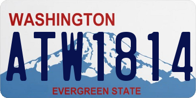 WA license plate ATW1814