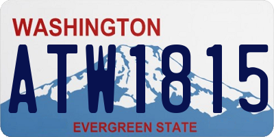 WA license plate ATW1815