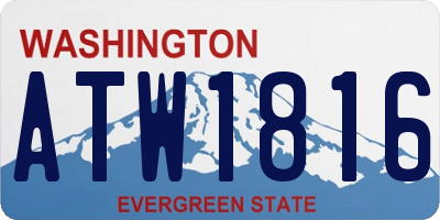 WA license plate ATW1816