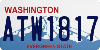 WA license plate ATW1817