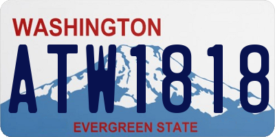 WA license plate ATW1818