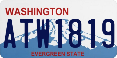 WA license plate ATW1819