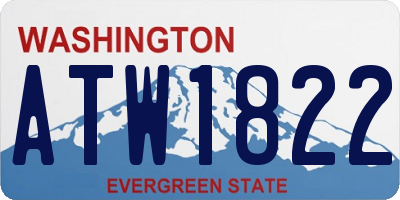 WA license plate ATW1822