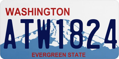 WA license plate ATW1824