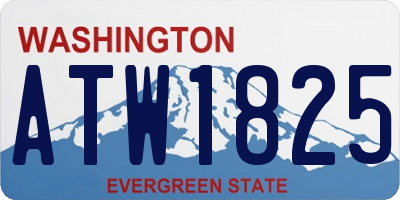WA license plate ATW1825