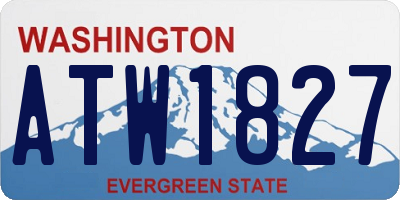 WA license plate ATW1827