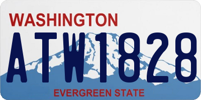 WA license plate ATW1828