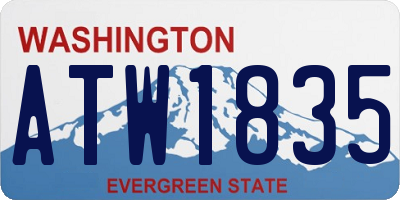 WA license plate ATW1835