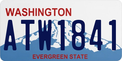 WA license plate ATW1841