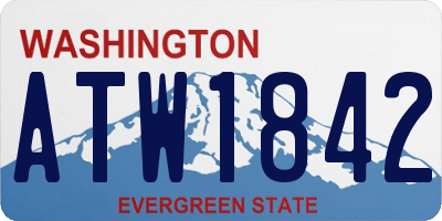 WA license plate ATW1842
