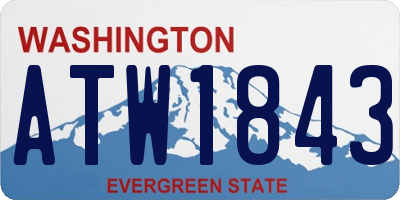 WA license plate ATW1843
