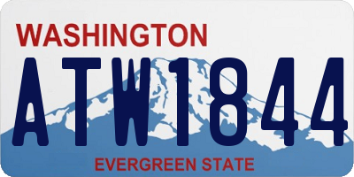 WA license plate ATW1844