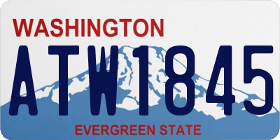 WA license plate ATW1845