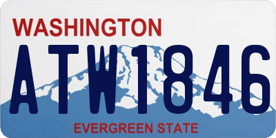 WA license plate ATW1846