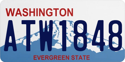 WA license plate ATW1848
