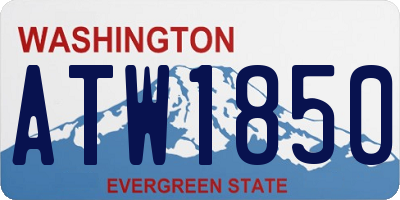 WA license plate ATW1850